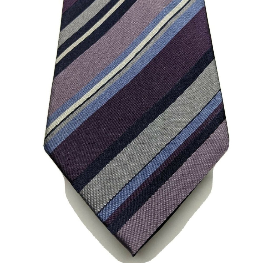 Vincent Di Mani Silk Striped Necktie Multi Colored